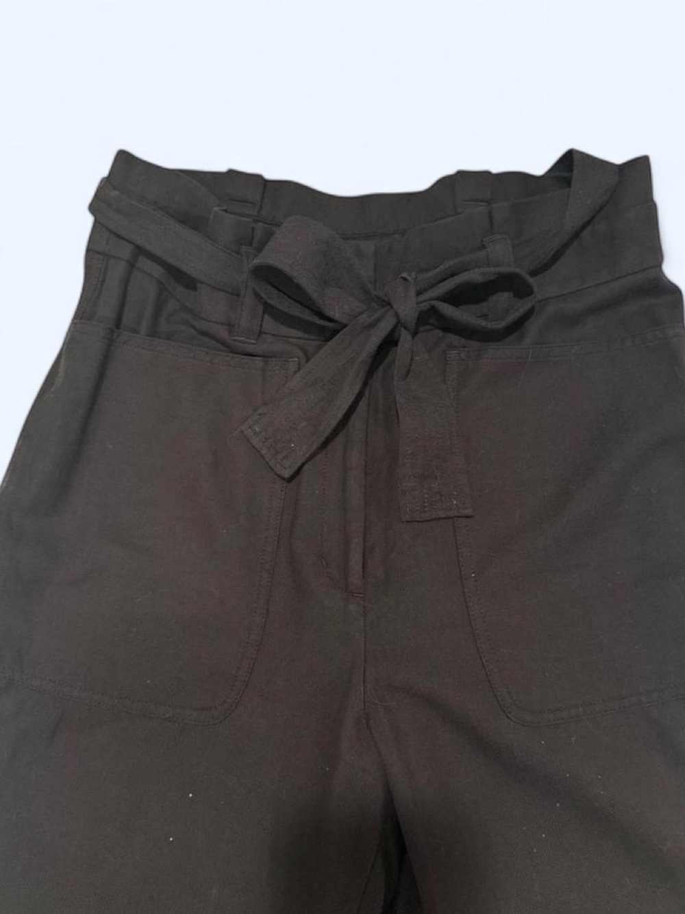 Express High-Waist Tie-Belt Shorts in Black